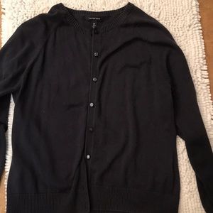 Navy lands end cardigan